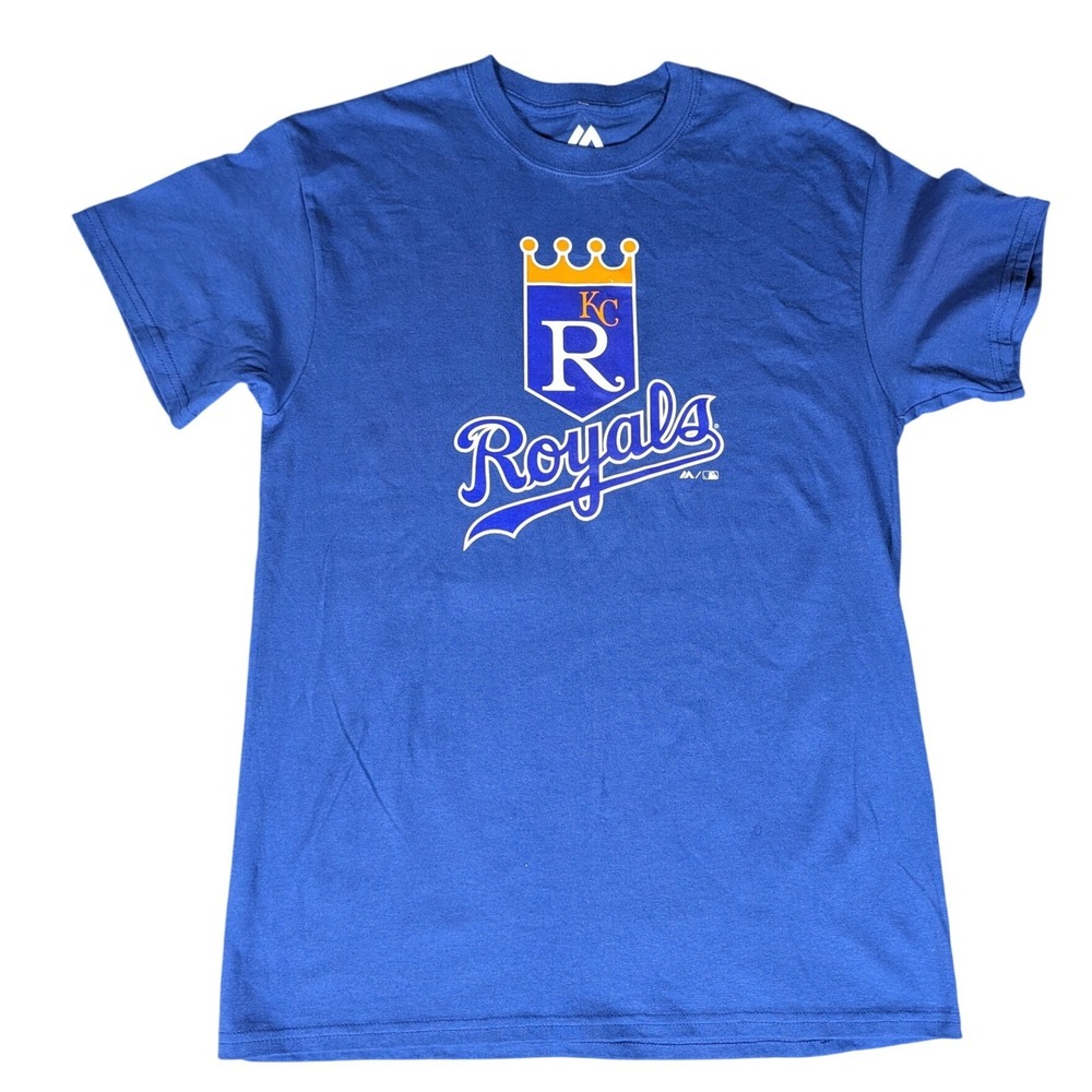 Majestic KC Royals T-Shirt Mens Medium Blue MLB Graphic Tee NWT